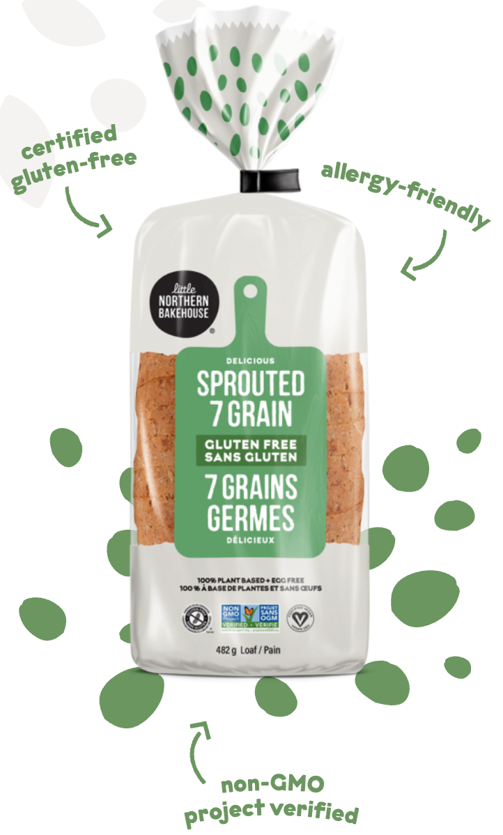 Pain sans gluten à 7 grains germés par Little Northern Bakehouse 482 g