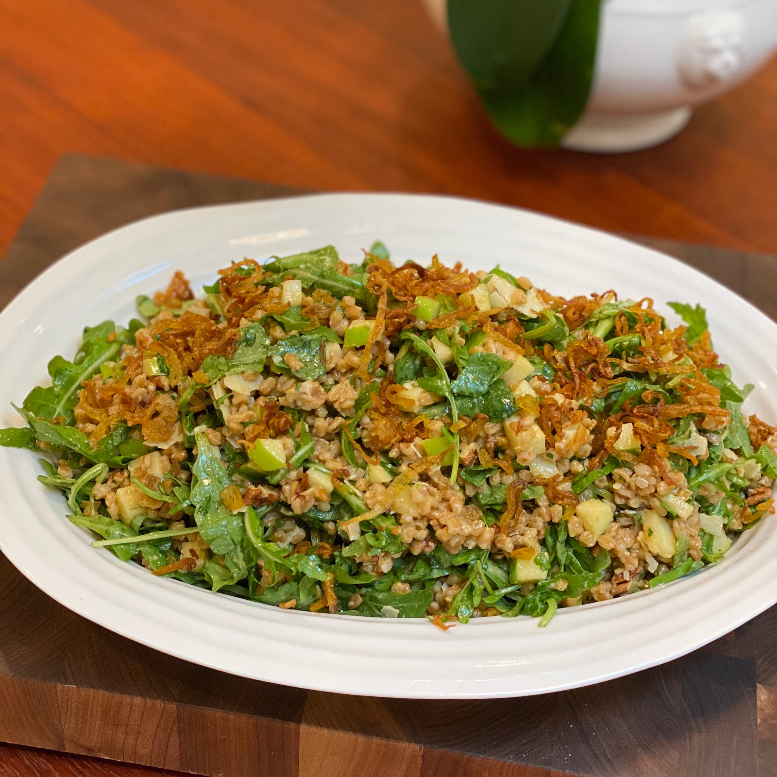 Farro, Arugula and Green Apple Salad