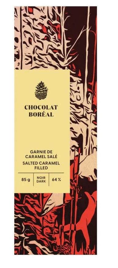 Salted Caramel Filled Dark Chocolate 64% by Chocolat Boréal, 85g