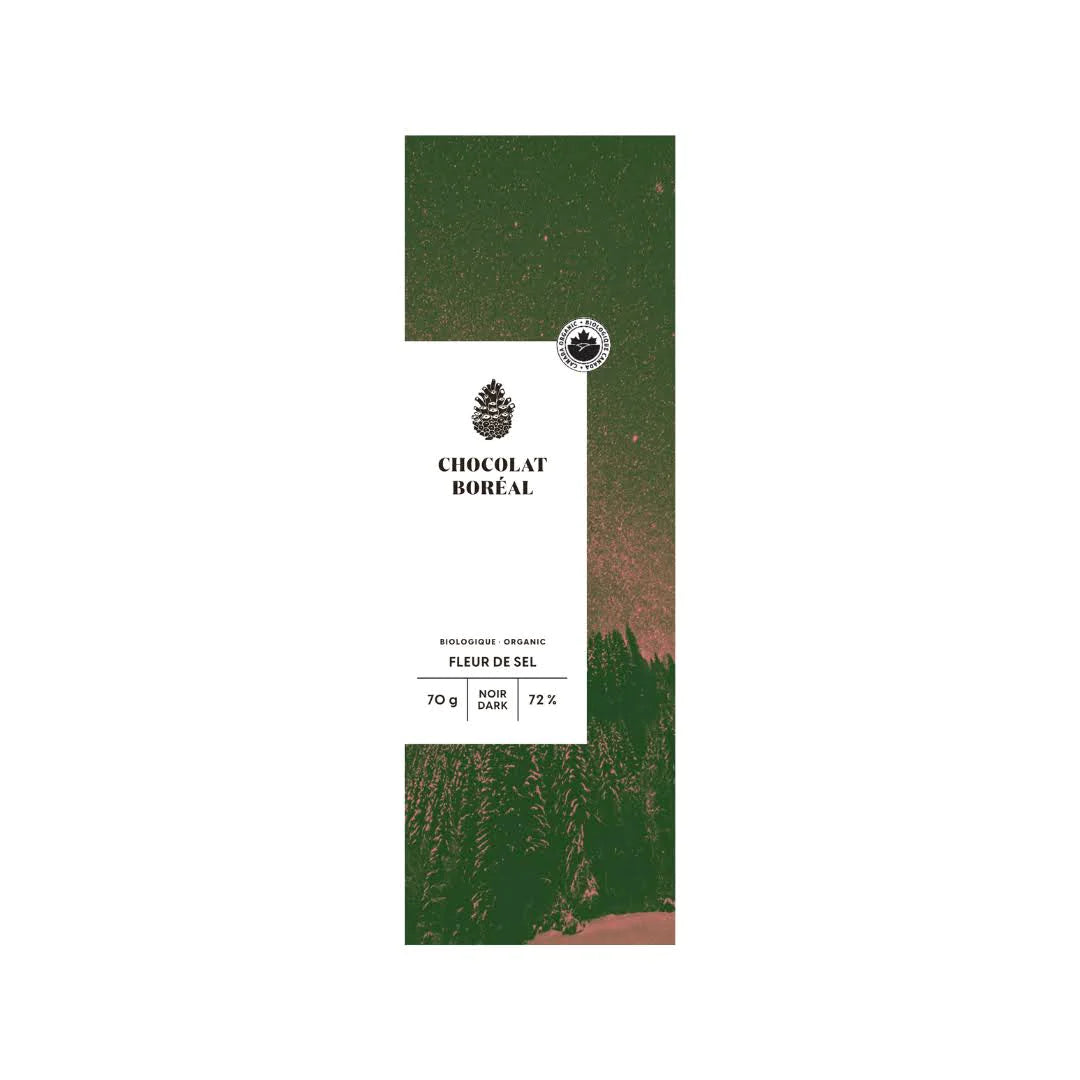 Organic Pure 72% Dark Chocolate by Chocolat Boréal, 70g
