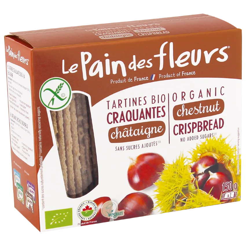 Organic Chestnut Crisp Bread by Le Pain des Fleurs, 150g