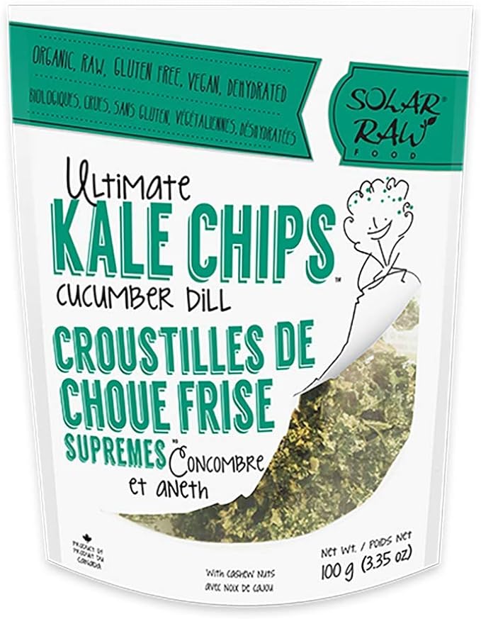 Solar Raw Ultimate Kale Chips - Cucumber Dill by Eco Ideas, 100g