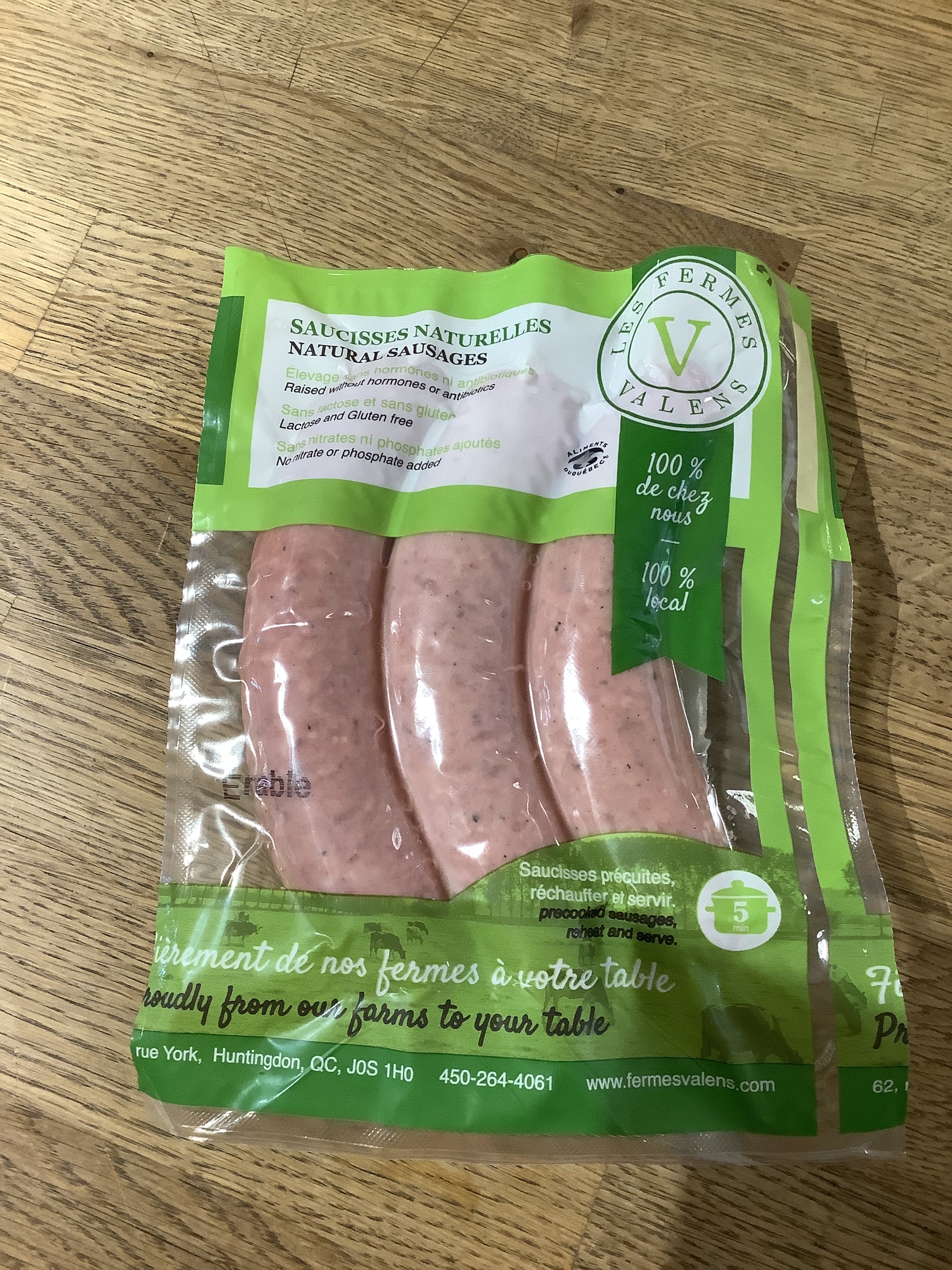 Érable et bacon saucisse  \ valens