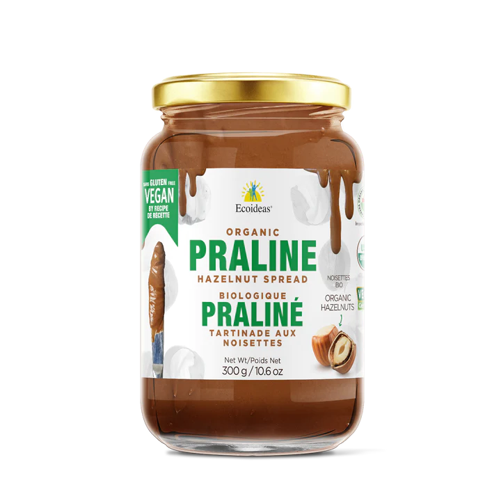 Organic Praline Hazelnut Spread by Ecoideas, 300g