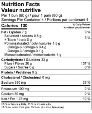 Gluten Free Hamburger Buns by Carbonaut, 325 g