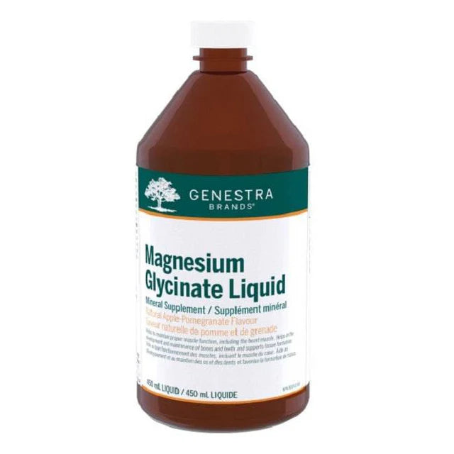 Genestra Magnesium Glycinate Liquid Natural Apple-Pomegranate Flavour 450 ml