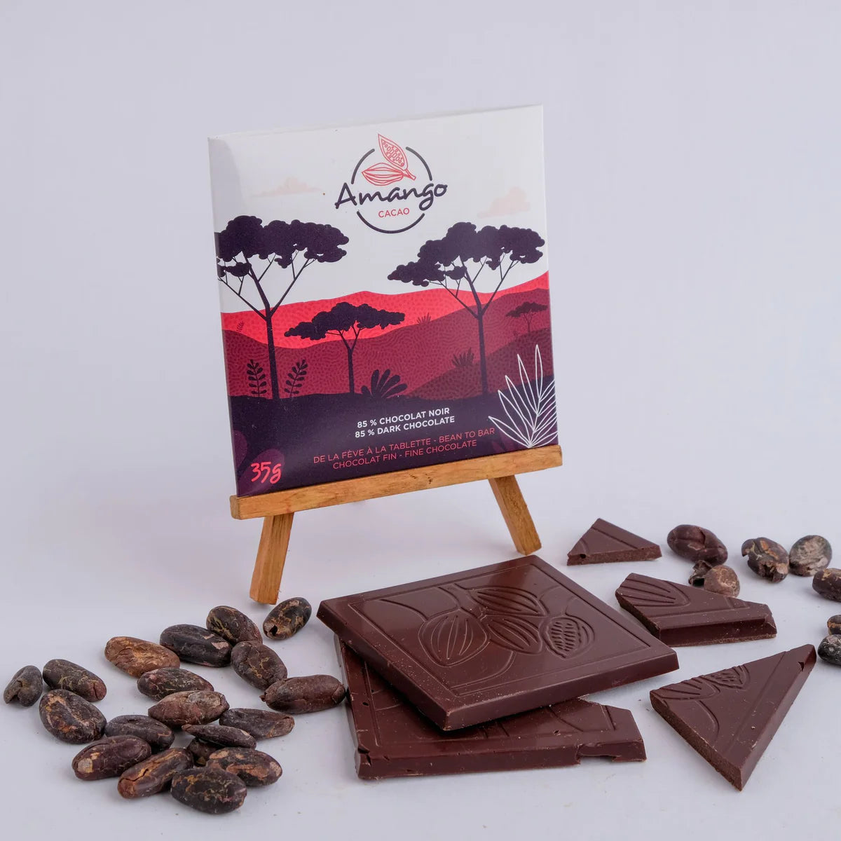 85% Dark Chocolate with Cocoa by Amango, 35g