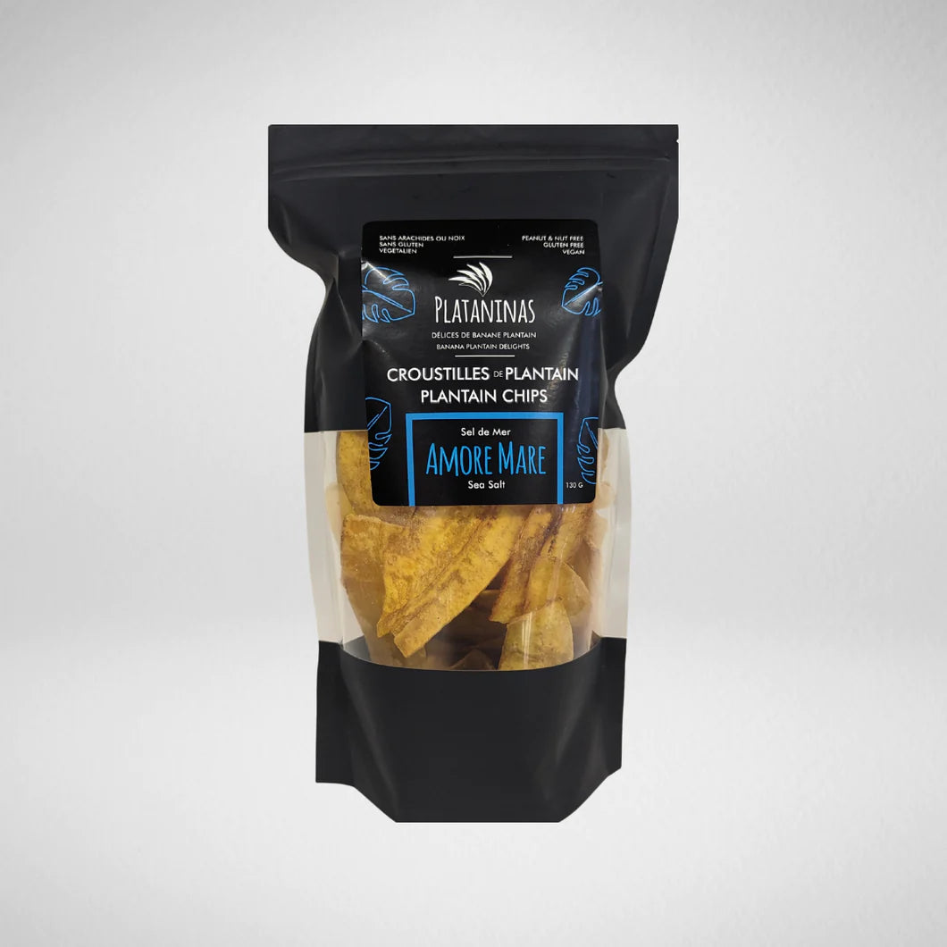 Plantain Chips - Amore Mare/Sea Salt by Plataninas, 130g