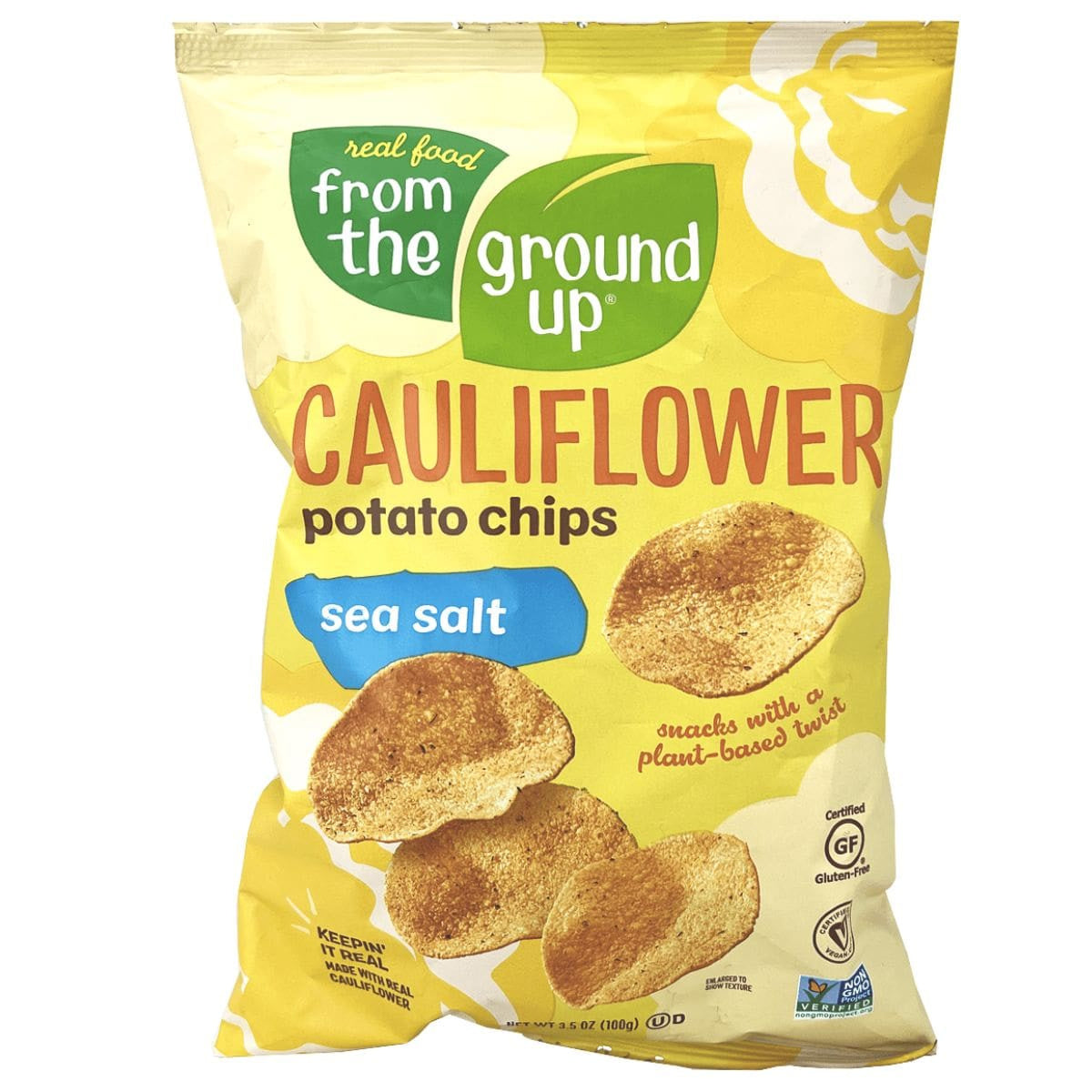 Cauliflower Potato Chips with Sea Salt by From the Ground Up, 100g