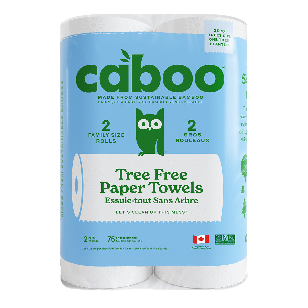 Paper Towel Plastic Free by Caboo, 2 roll