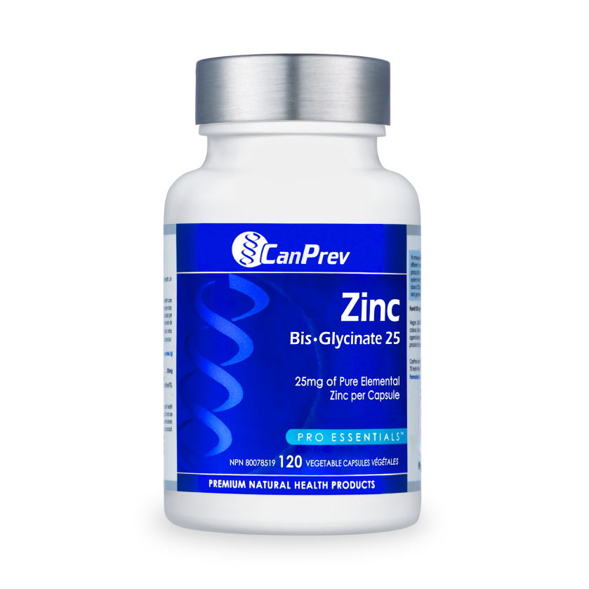 Zinc Bis-Glycinate 25 by CanPrev, 120 capsules