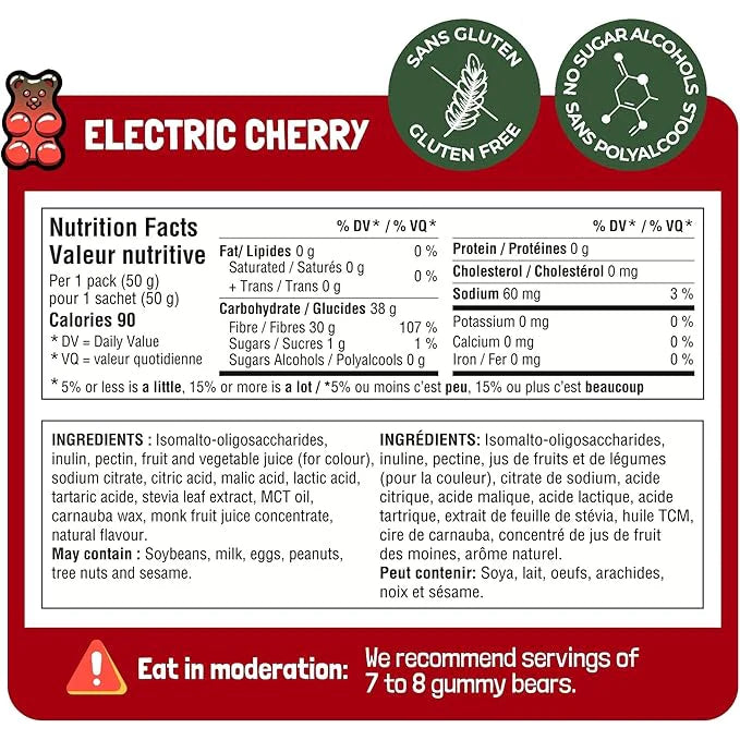 Electric Cherry Sour Gummies by Go! Gummy, 50g