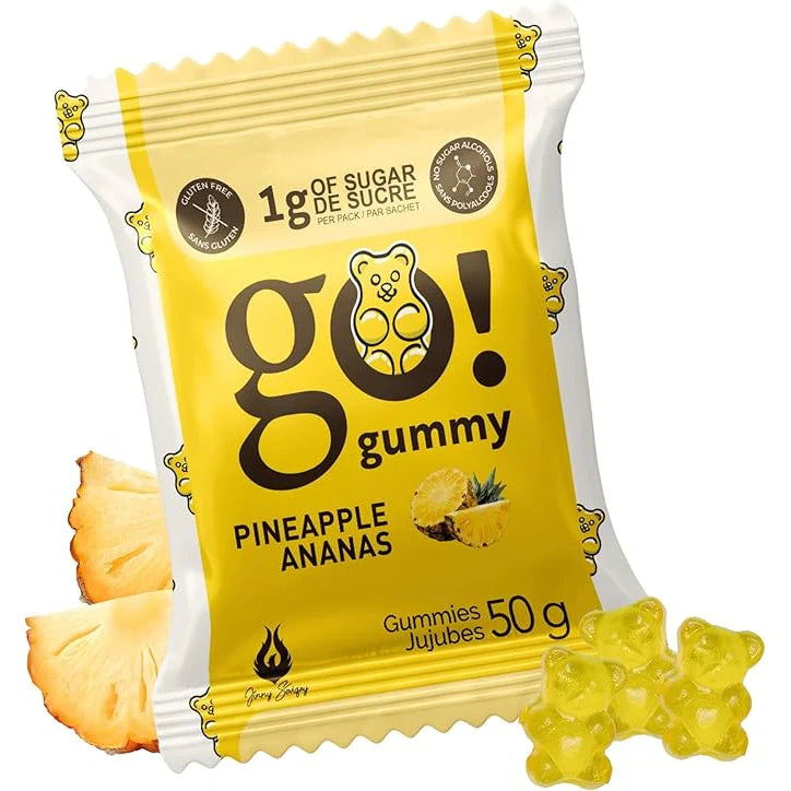 Pineapple Gummies by Go! Gummy, 50g