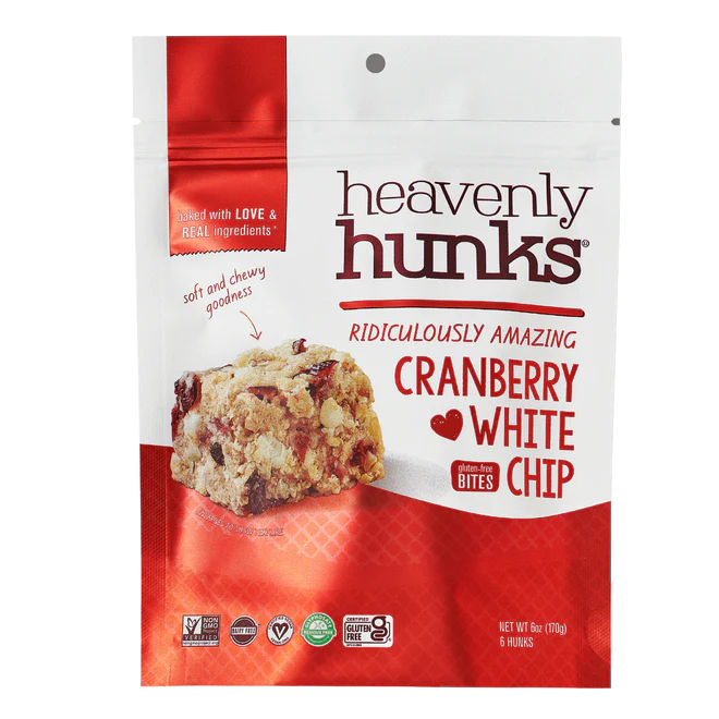 Gluten-Free Cranberry White Chip Bites by Heavenly Hunks, 170g