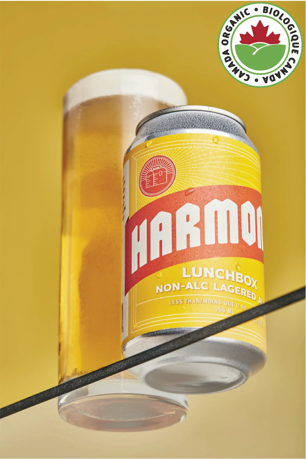 “Lunchbox” Organic Non-Alcoholic Lagered Ale by Harmon’s, 4 x 355mL