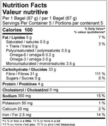 Plain Gluten Free Bagel by Carbonaut, 335g