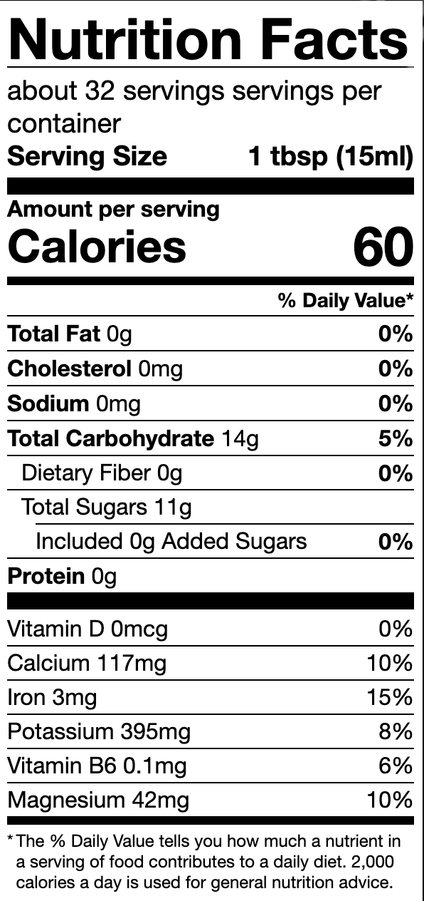 Organic Molasses by Wholesome, 662g