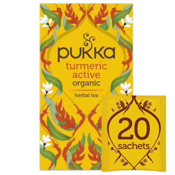 Organic Tumeric Active Herbal Tea by Pukka, 20 sachet