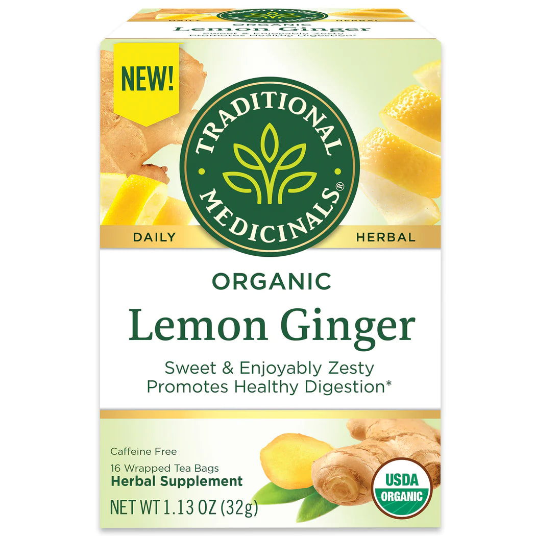 Organic Lemon Ginger Tea by Traditional Medicinals, 32g