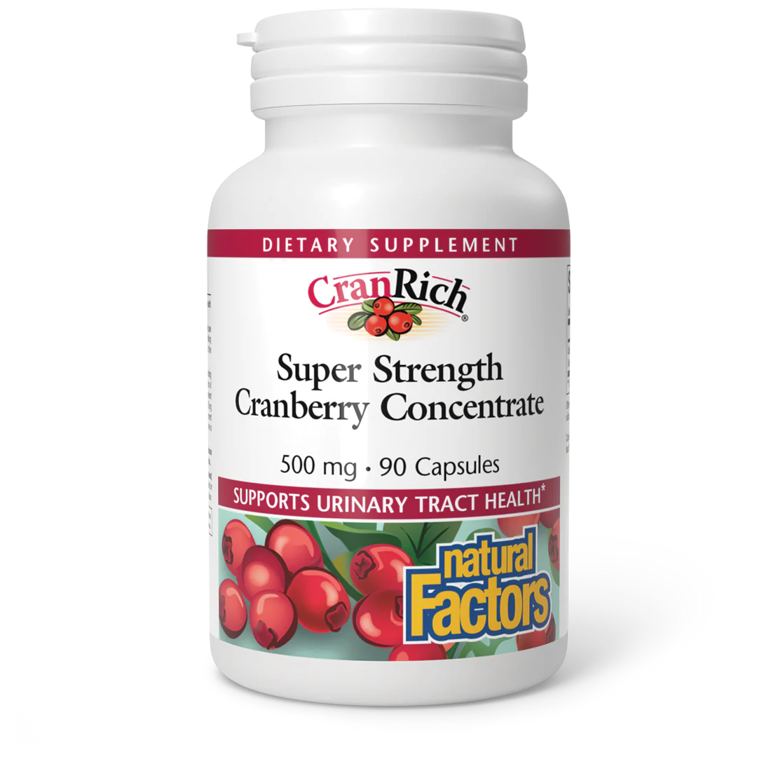 Cranberry Concentrate Super Strength by Natural Factors, 90 capsules 500 mg