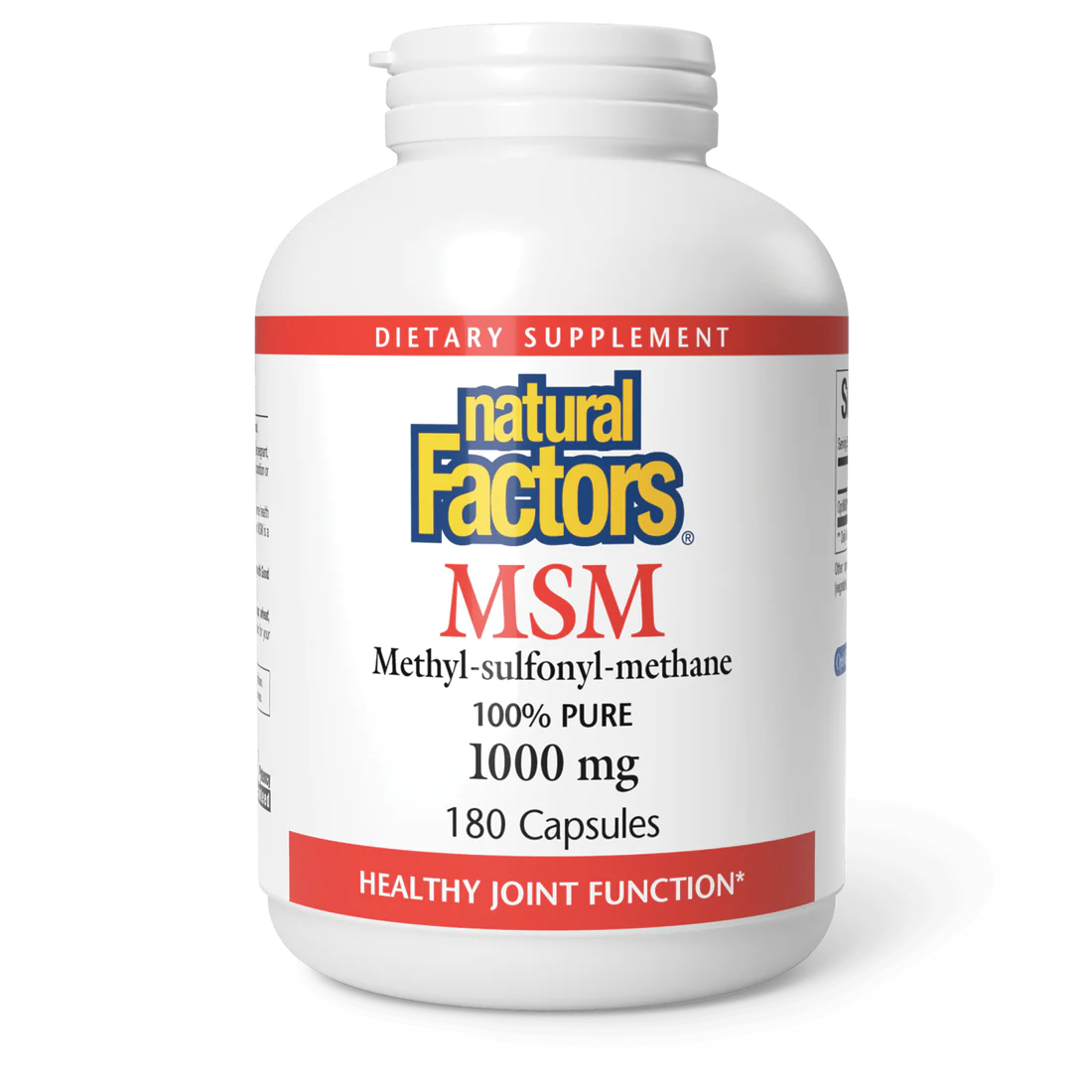 MSM 1000 mg by Natural Factors, 180 capsules