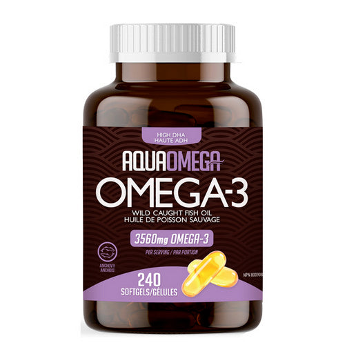 High DHA3560 mg Omega-3 by AquaOmega, 240 caps