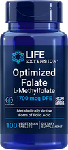 Optimized Folate by Life Extension, 100 tablettes