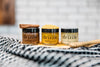 Raw Honey Taster Trio - White, Cinnamon Spiced and Turmeric Gold Minis by Drizzle, 350g