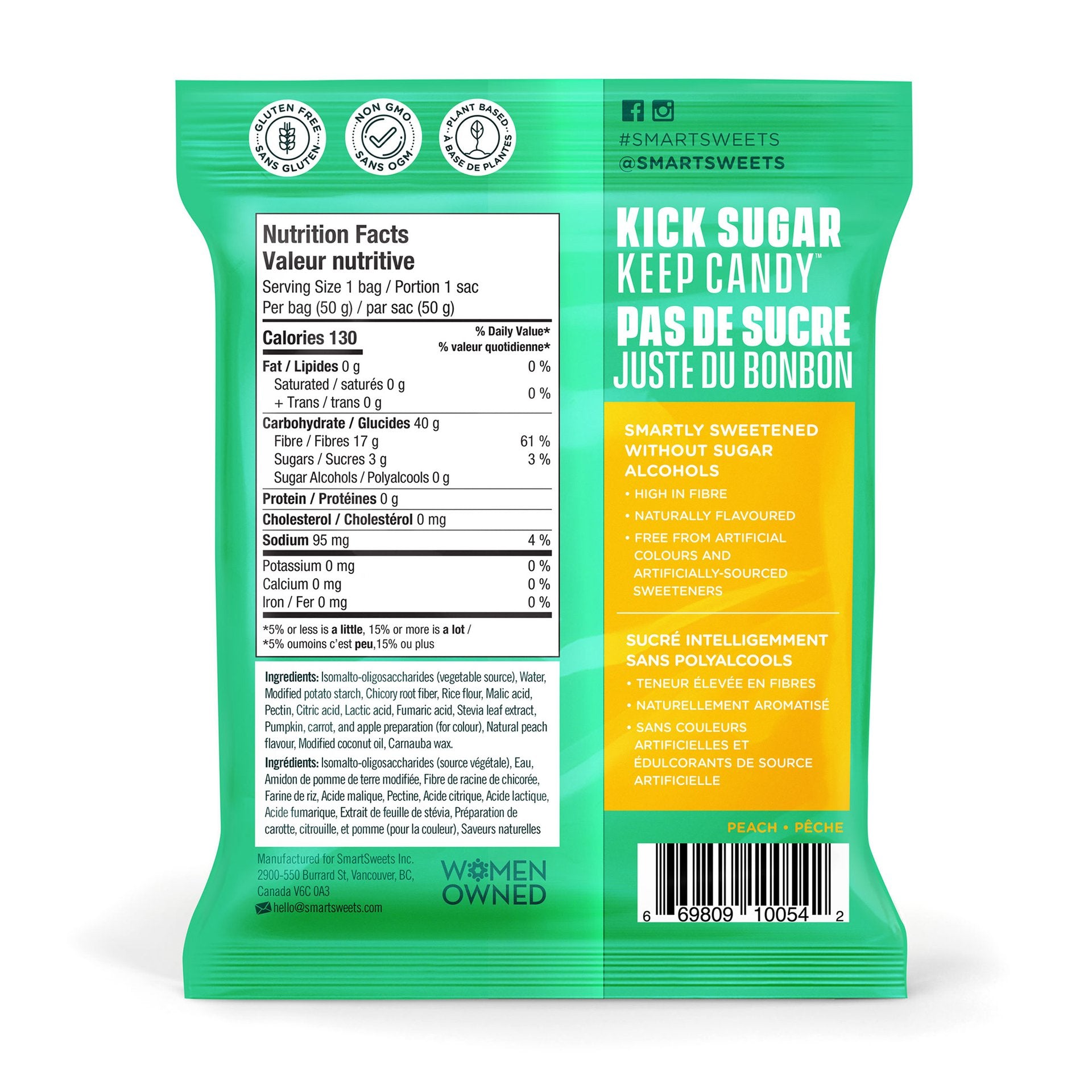 Peach Rings by Smart Sweets 50g