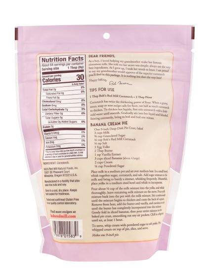 Cornstarch by Bob&#39;s Red Mill 510g