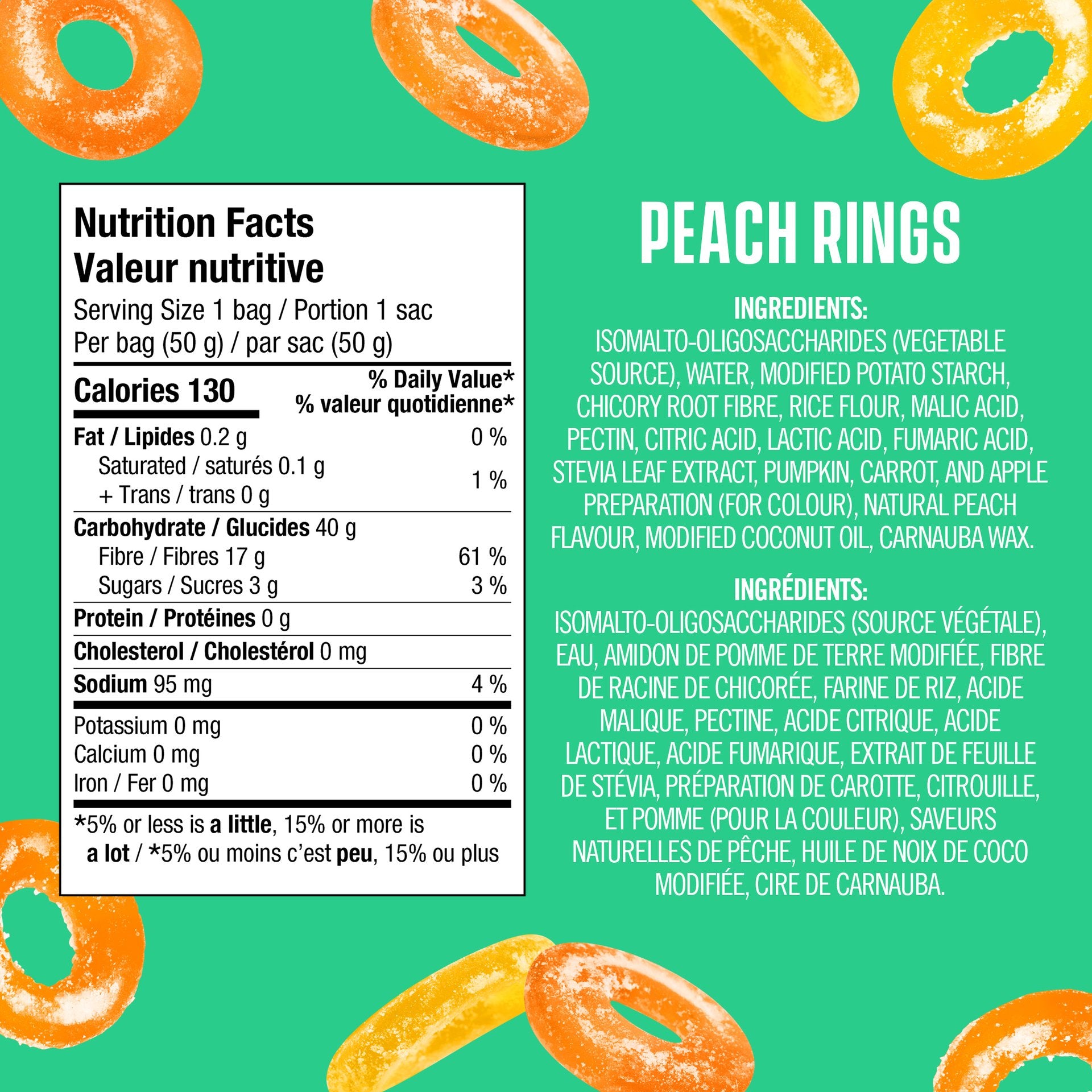 Peach Rings by Smart Sweets 50g