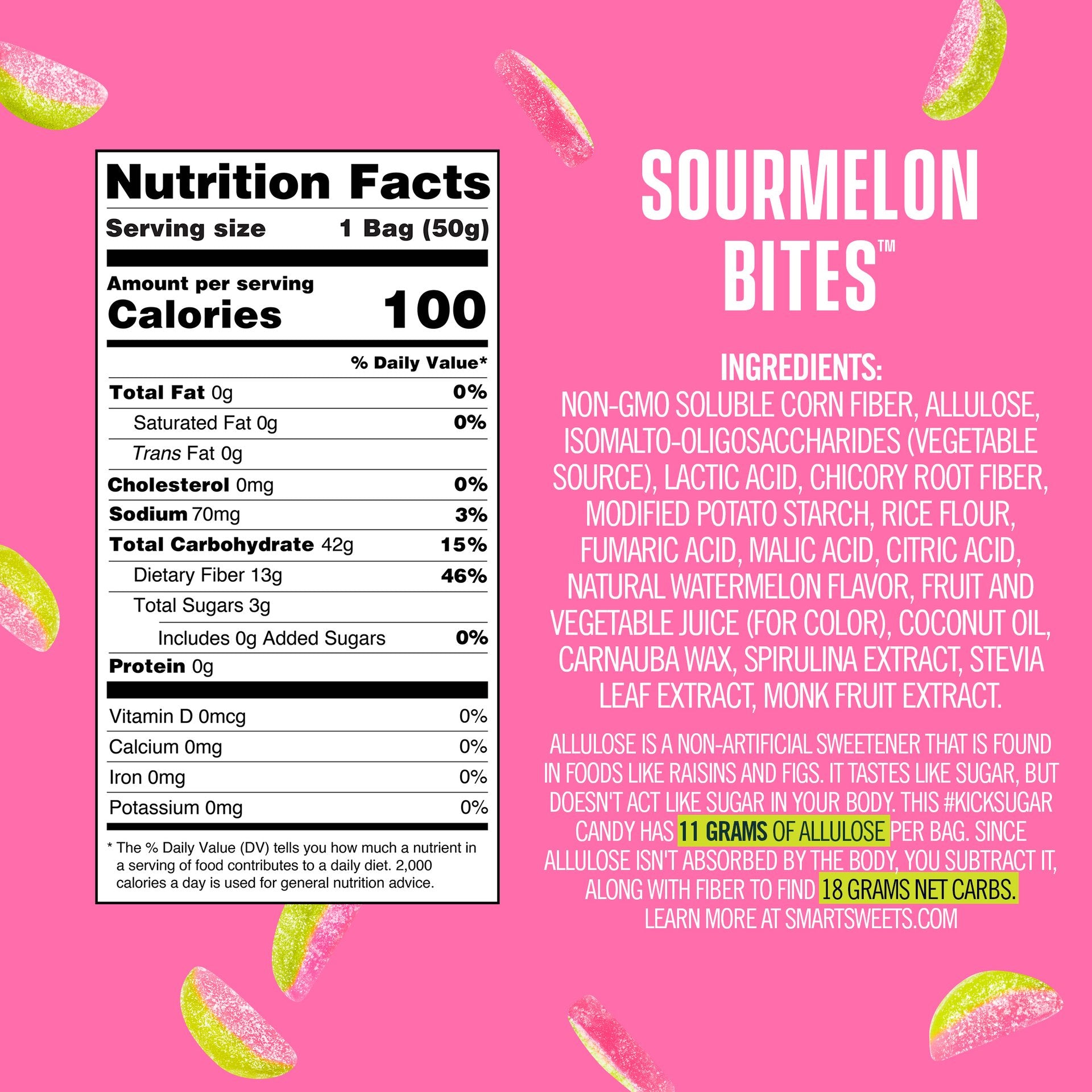 Sourmelon Bites by Smart Sweets of 50g