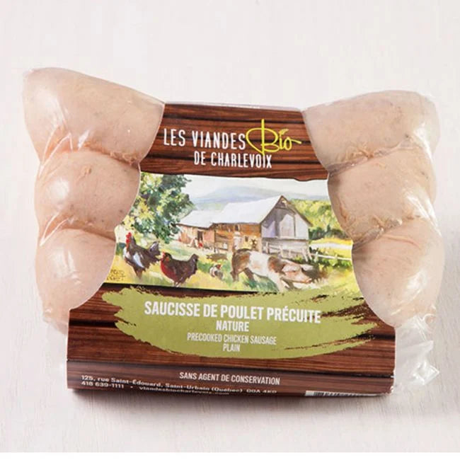 Precooked Chicken Sausage by Les Viandes de Charlevoix in QC. (Fresh/Frozen)