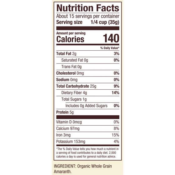 Organic Amaranth Flour by Bob&#39;s Red Mill, 510g