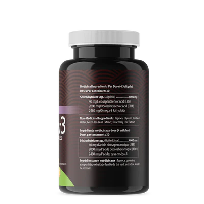 Plant Based Omega 3 Capsules by AquaOmega, 120 caps