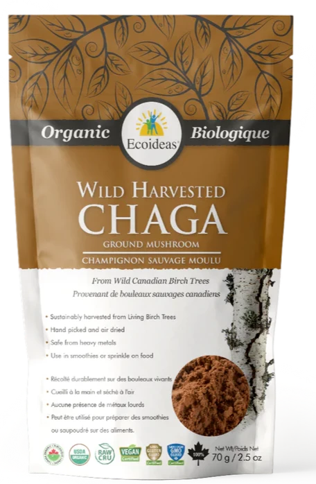 Organic Ground Chaga by Eco Ideas, 70 g