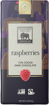 Grizzly Bear: Dark Chocolate with Raspberries 72% by Endangered Species, 85g