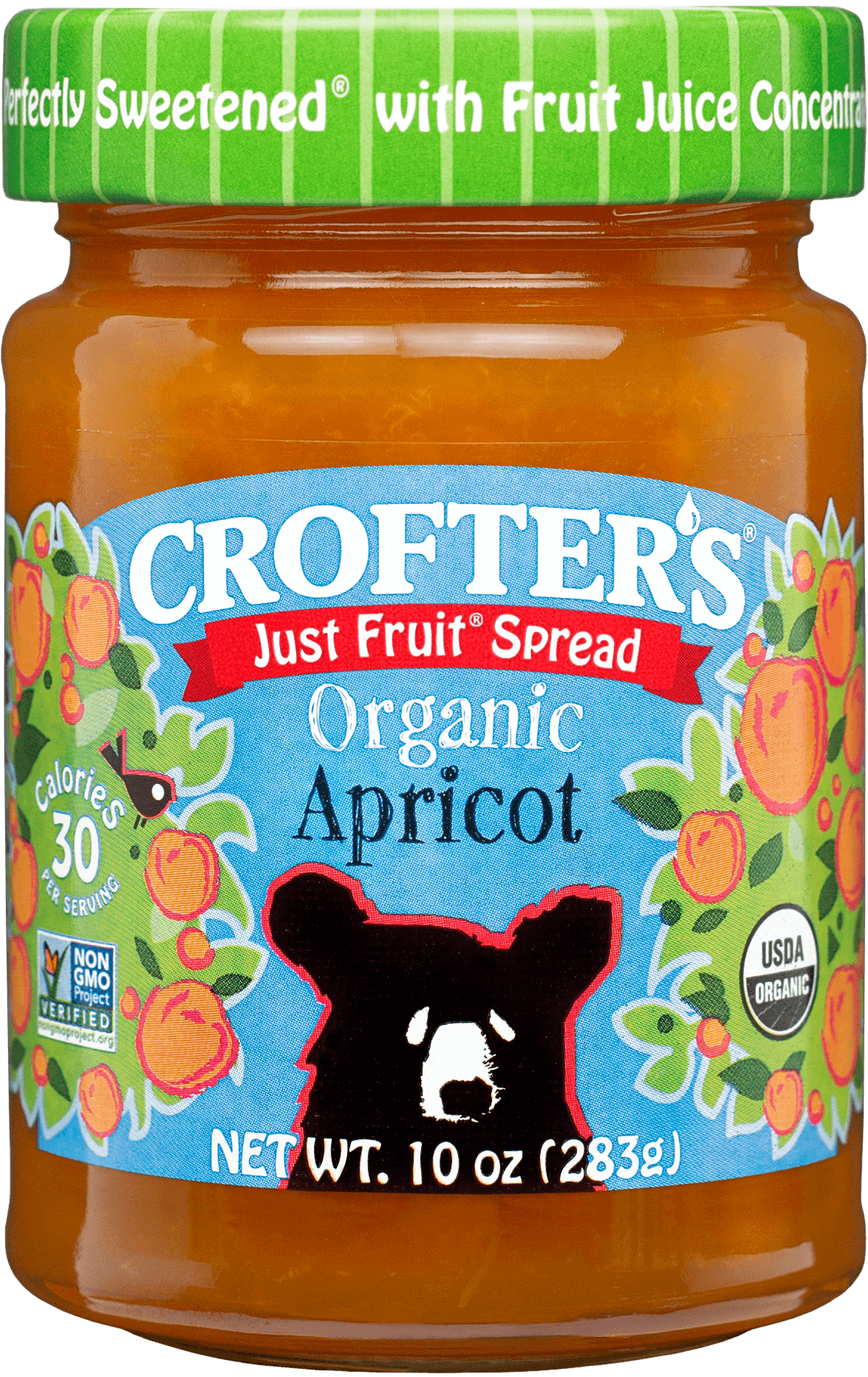 Organic Apricot Jam with No Refined Sugar by Crofter's 235ml