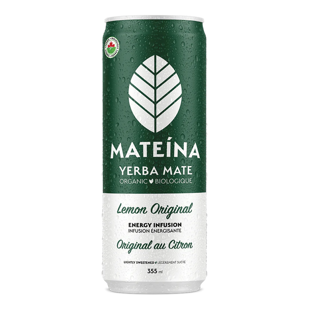 Organic Yerba Mate Energy Infusion - Lemon Original by Mateína, 355 mL