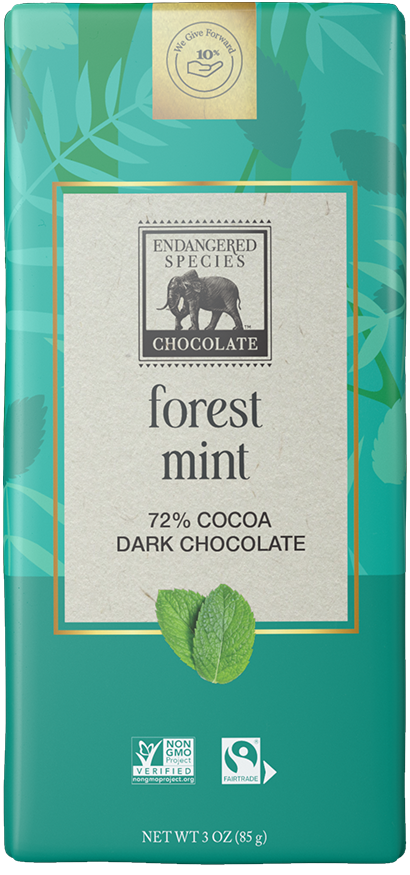 Chocolate - Forest Mint 72% by Endangered Species, 85g