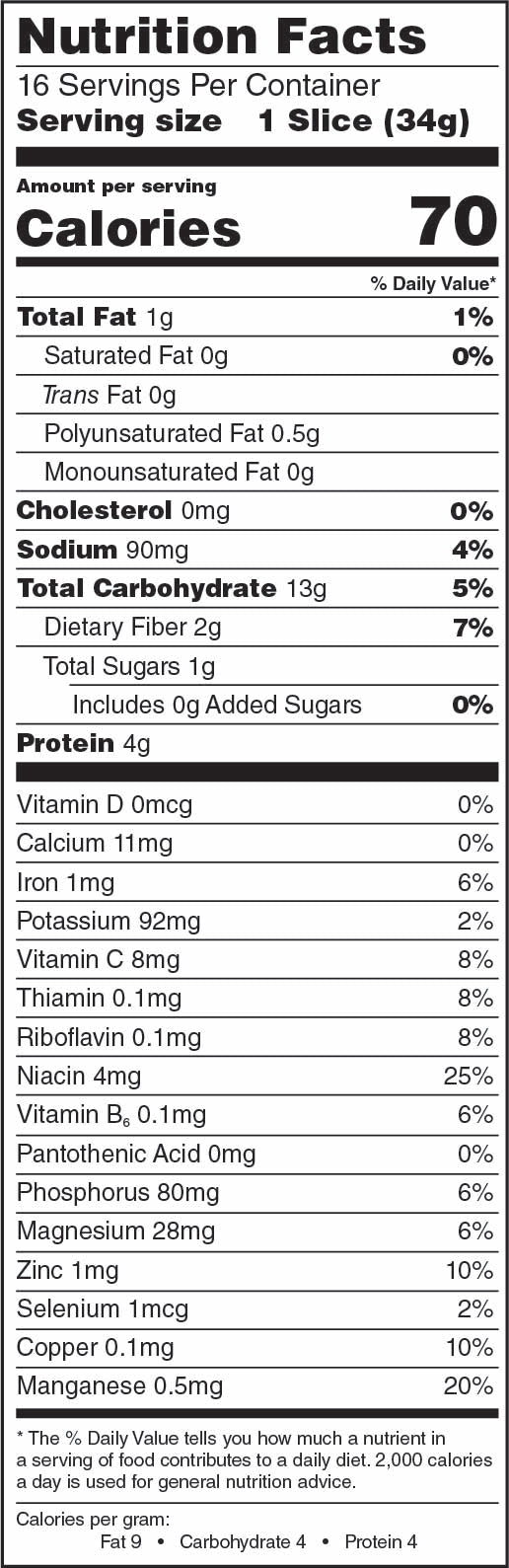 Flax and Spelt Bread by One Degree Organics, 544g
