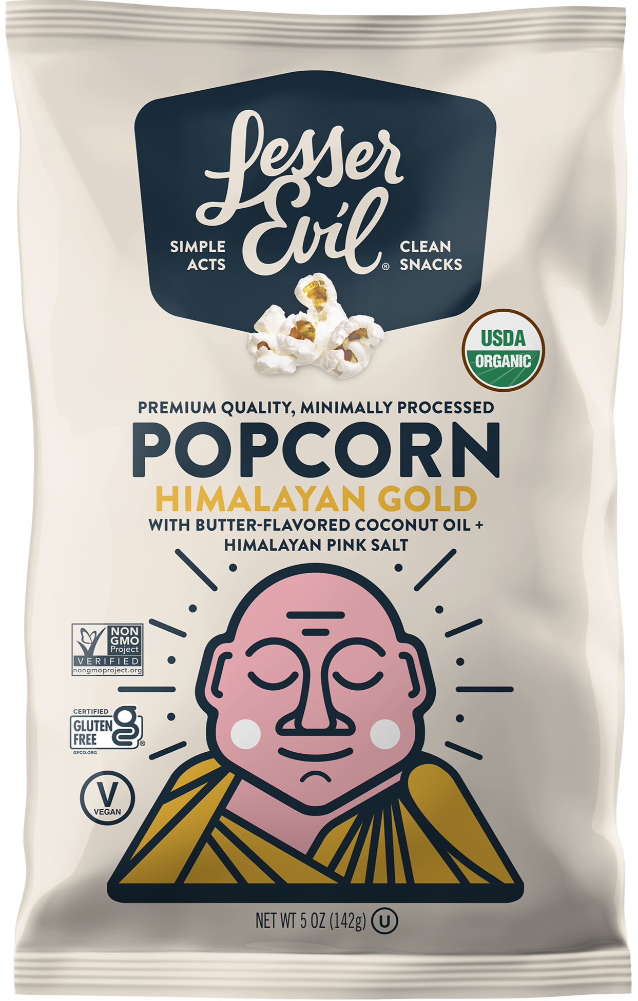 Himalayan Gold Organic Popcorn by Lesser Evil 142g
