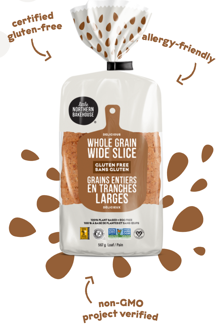 Whole Grain Wide Slice Gluten Free  Bread by Little Northern Bakehouse