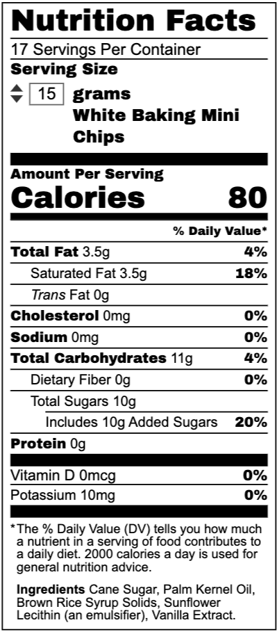 White Chocolate Mini Chips by Enjoy Life 255g