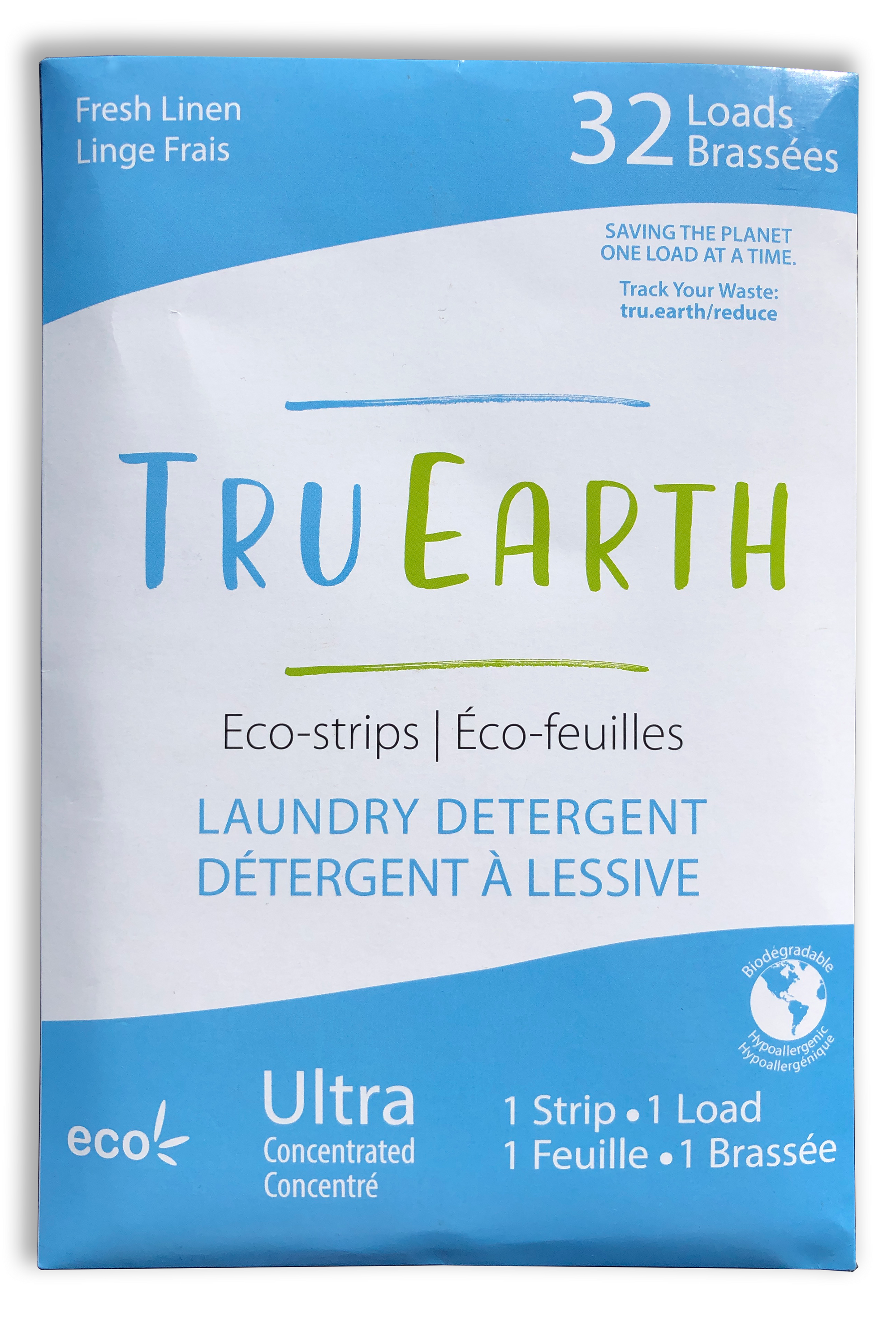Laundry Detergent Eco-strips Fresh Linen 64 Loads by Tru Earth