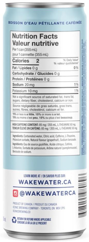 Lemon Wakewater, 4 cans 355ml