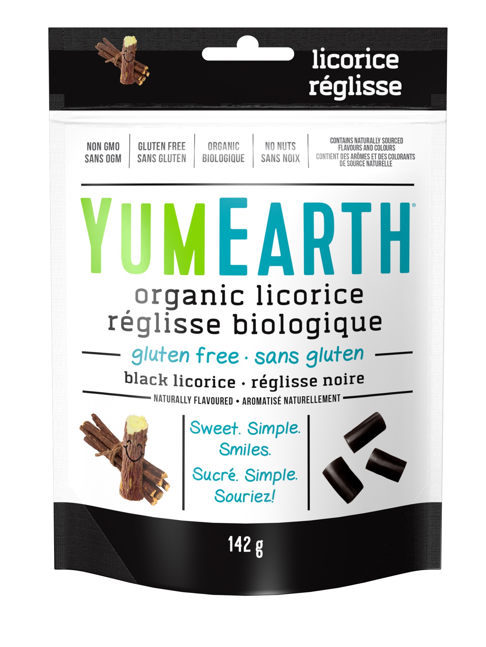Organic Black Licorice by Yum Earth, 142g
