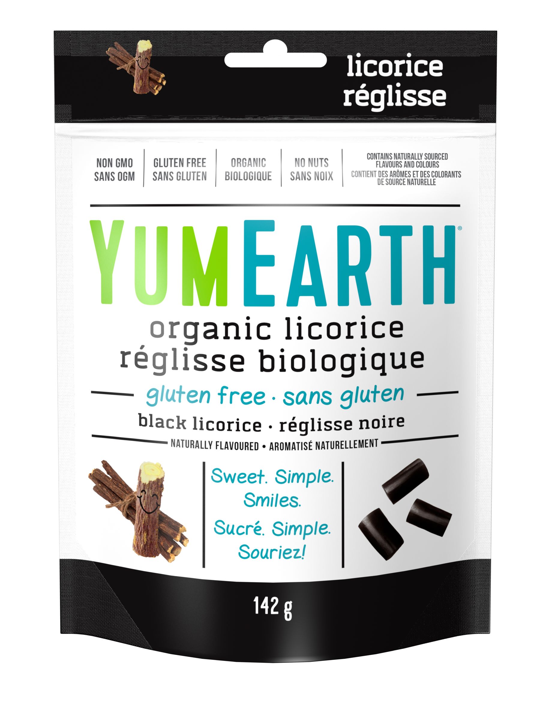 Organic Black Licorice by Yum Earth, 142g