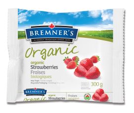 Organic Frozen Strawberries by Bremner's, 300g