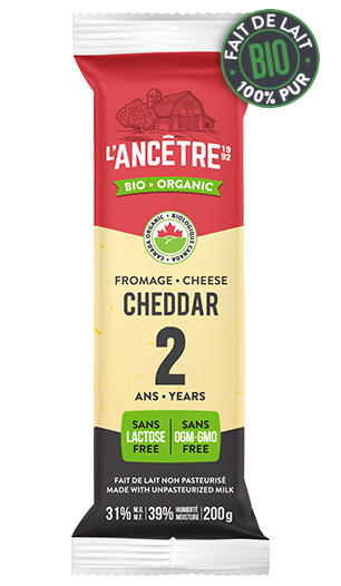 Organic 2 years aged Cheddar by L’Ancêtre, 200g
